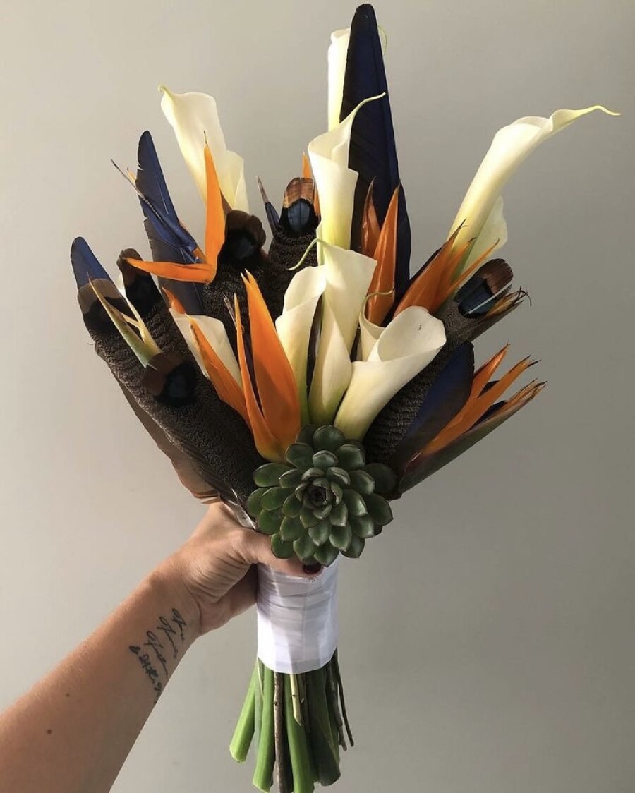 25 стильных идей для свадебного букета в