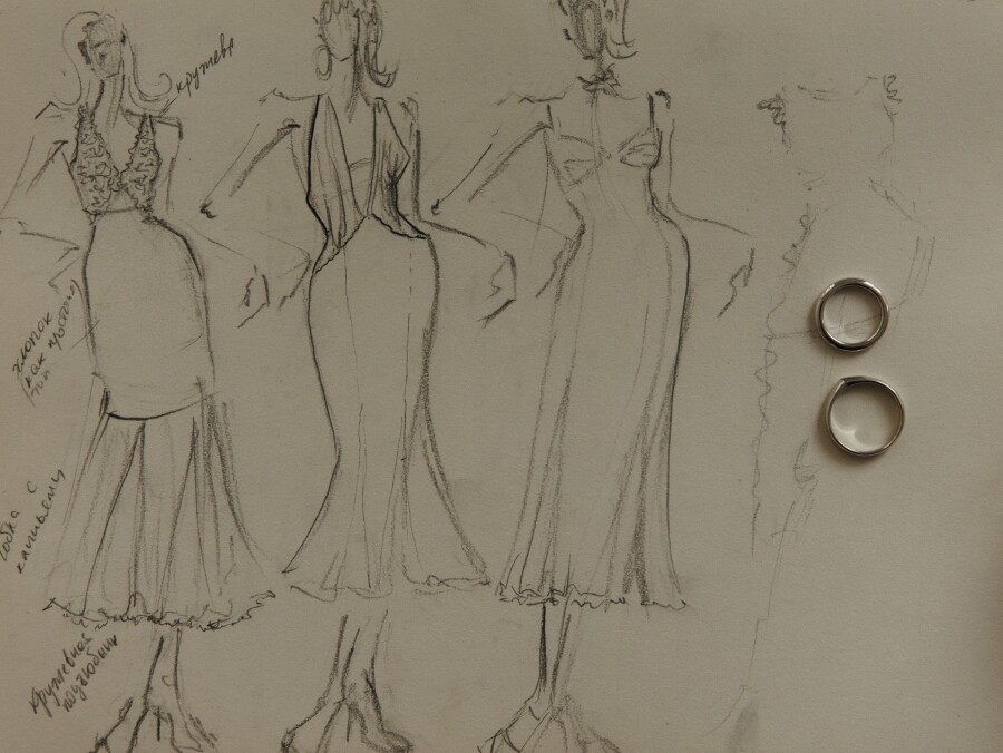 История двух свадебных образов, которые невеста пошила