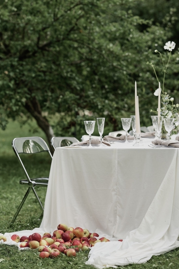 Реальная свадьба в загородном отеле «Чехов API» | Интервью с невестой об ужине в яблоневом саду, поисках винтажной посуды на «Авито» и трогательной свадебной церемонии