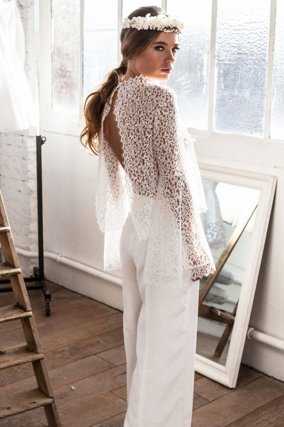 Свадебный комбинезон для невесты | Фото брючного комбинезона