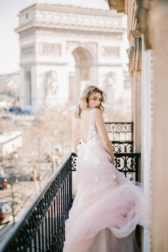 Розовое свадебное платье | Нежно розовое свадебное платье | Фото