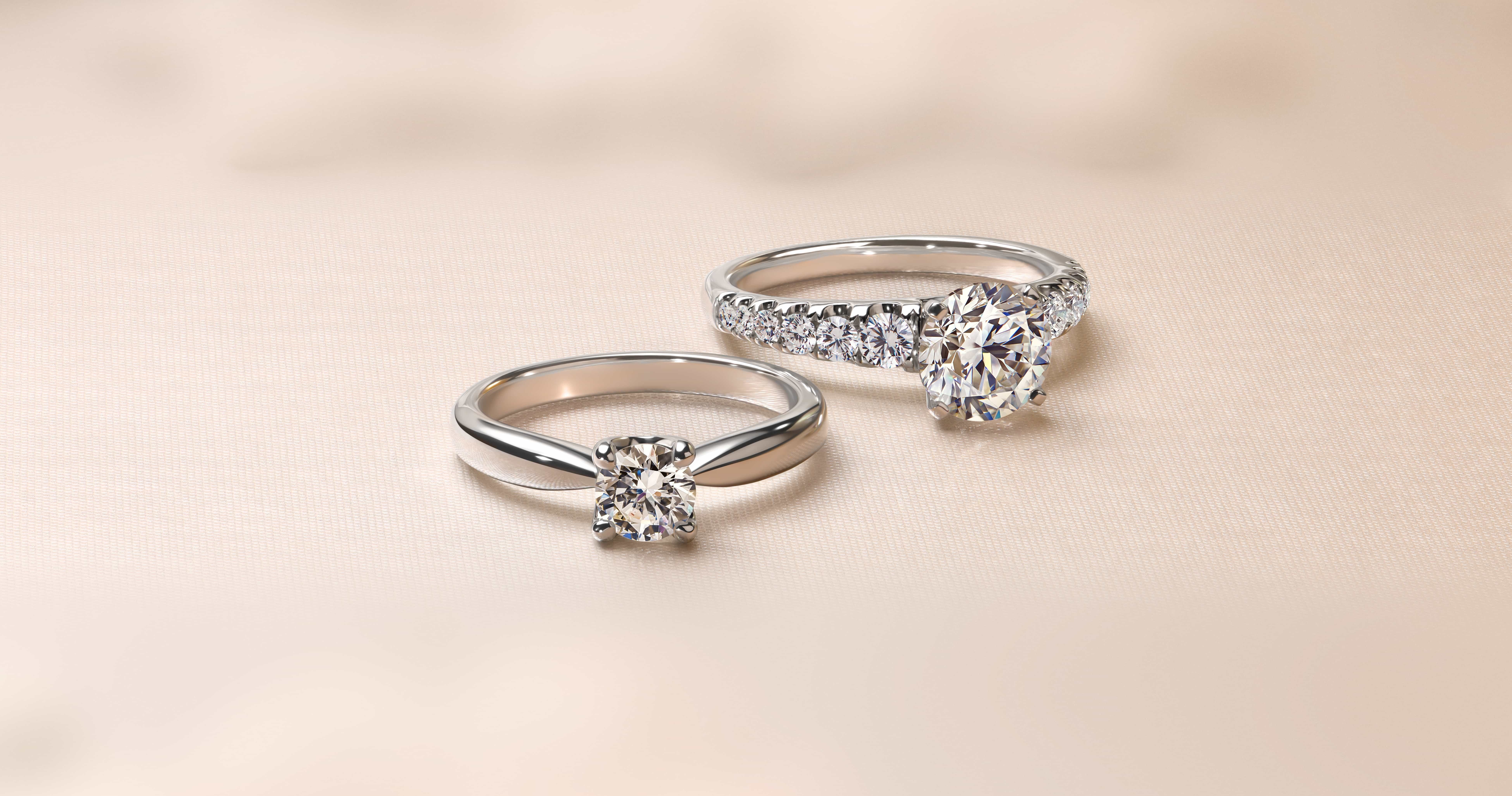 Классические кольца на свадьбу и помолвку снова