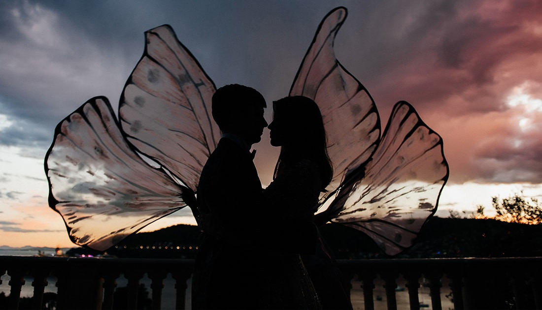 Порхающие бабочки: свадьба в Ницце