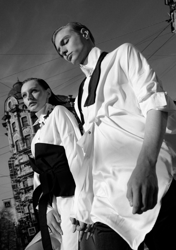 Идея для романтической фотосесии | Съемка пары в стиле Недели моды в Париже