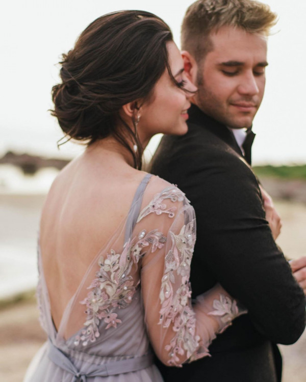 Свадебные платья цвета лаванды