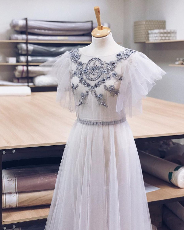 Свадебные платья цвета лаванды