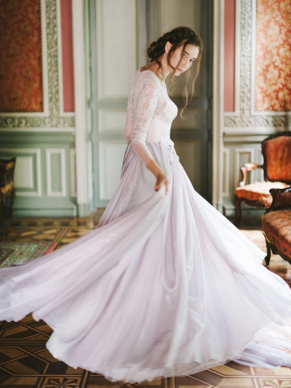 Свадебные платья цвета лаванды