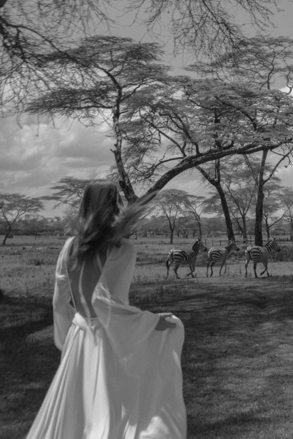 Свадьба в Африке c зебрами, жирафами и