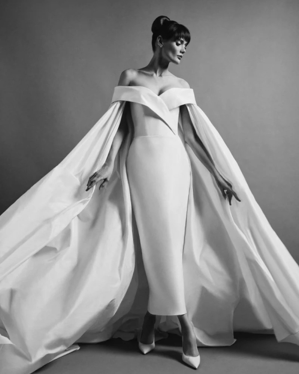 Будь проще: 20 лаконичных свадебных платьев 2024