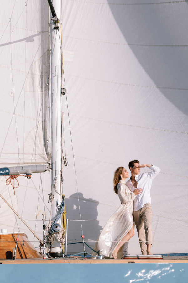 Предсвадебная съемка на яхте