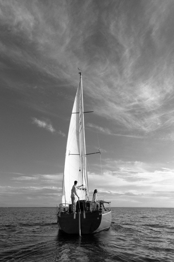 Предсвадебная съемка на яхте