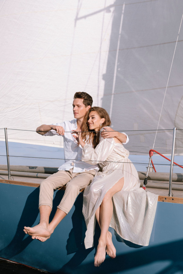 Предсвадебная съемка на яхте