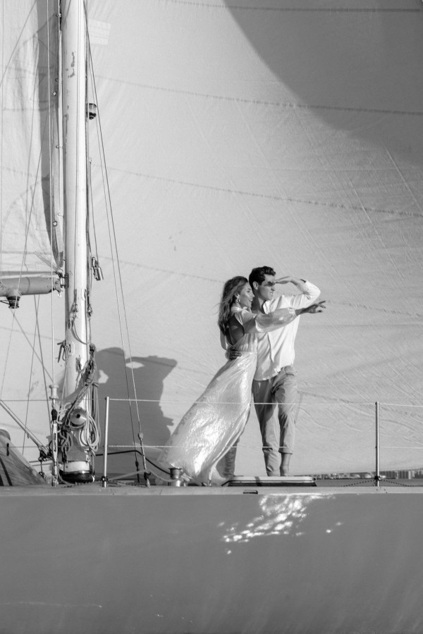 Предсвадебная съемка на яхте
