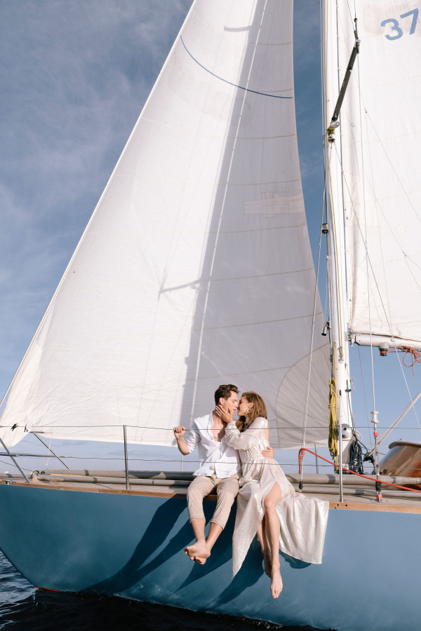 Предсвадебная съемка на яхте
