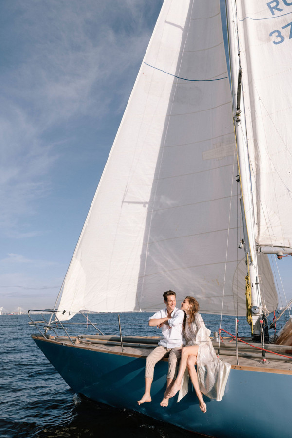 Предсвадебная съемка на яхте