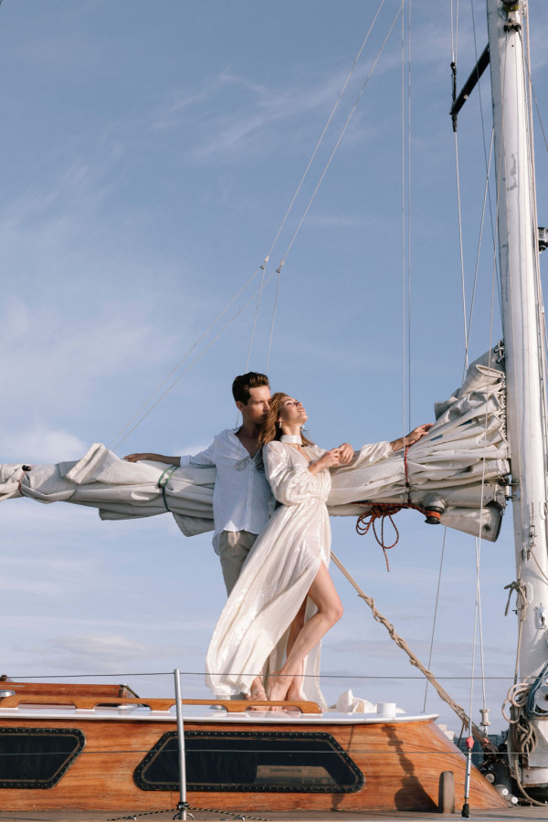Предсвадебная съемка на яхте