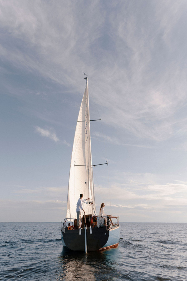 Предсвадебная съемка на яхте