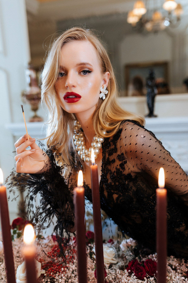 Old Hollywood nostalgia blended with modern flair