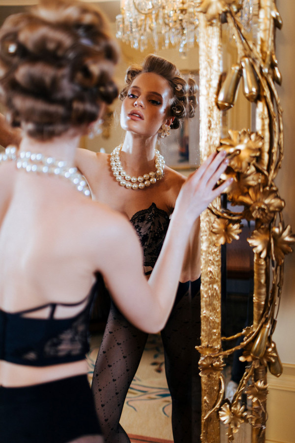 Old Hollywood nostalgia blended with modern flair