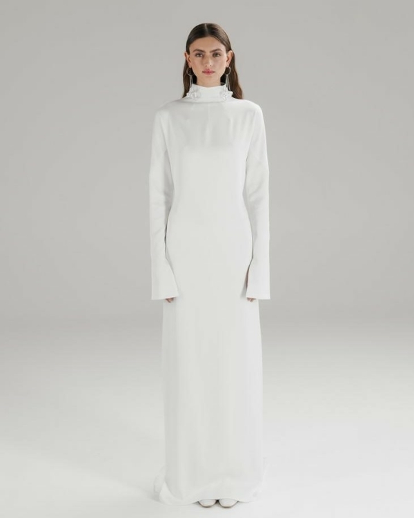 Осенняя свадьба: платья для невесты с длинным