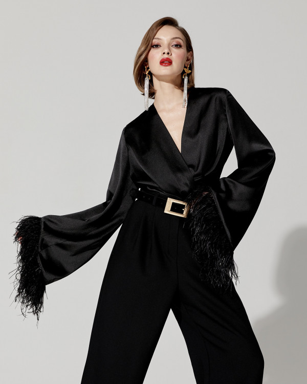 Акцент на перья: смелые образы для невесты