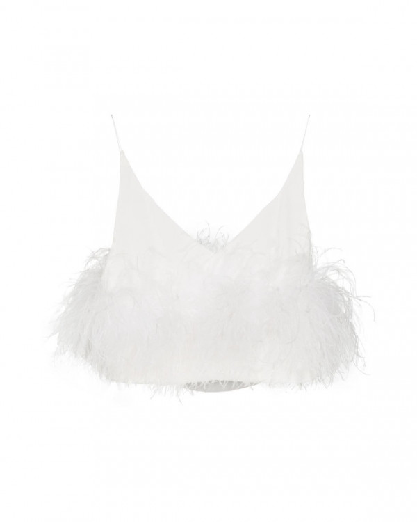 Акцент на перья: смелые образы для невесты