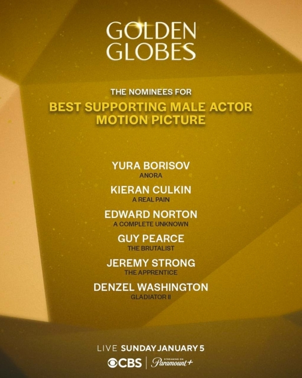 Стали известны номинанты на «Золотой глобус» 2025.