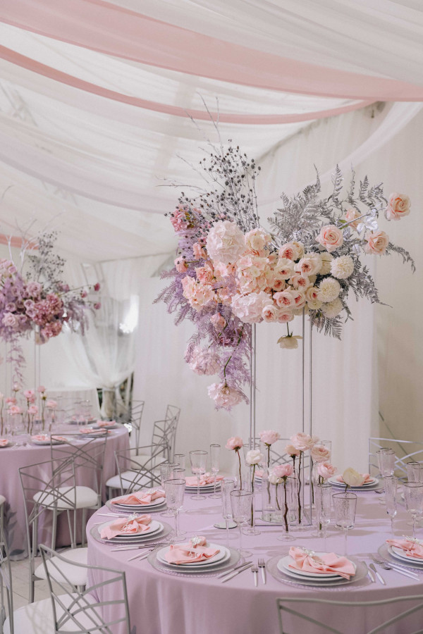 Сказочная свадьба в белоснежно-пудровых оттенках
