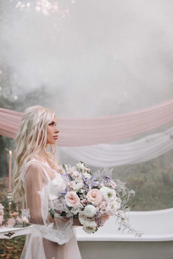 Сказочная свадьба в белоснежно-пудровых оттенках