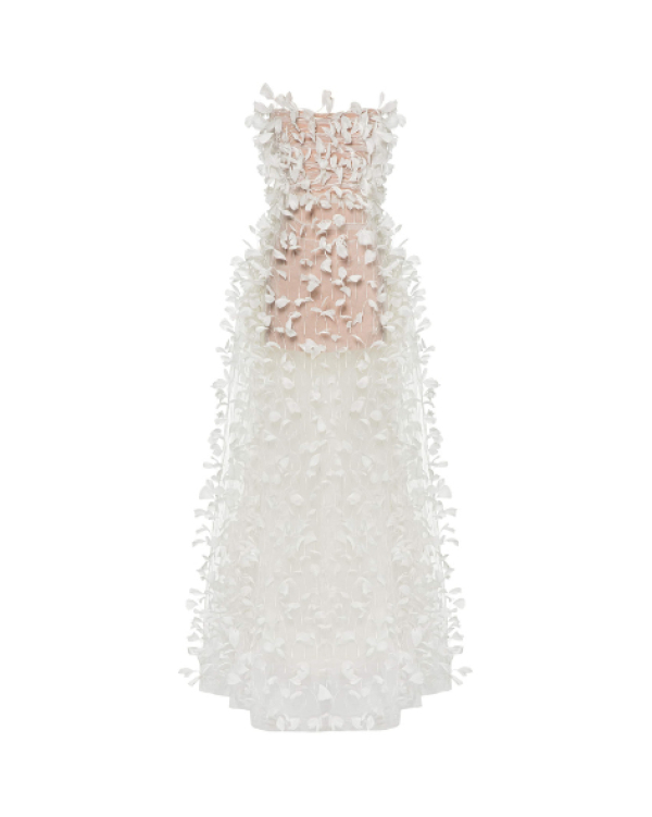 Где купить свадебное платье с перьями или