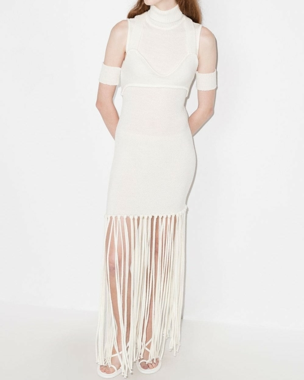 Свадебное платье с горлом все еще в