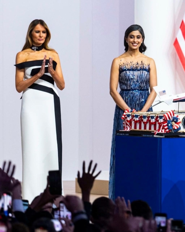 Образ Мелании Трамп на инаугурационном балу —