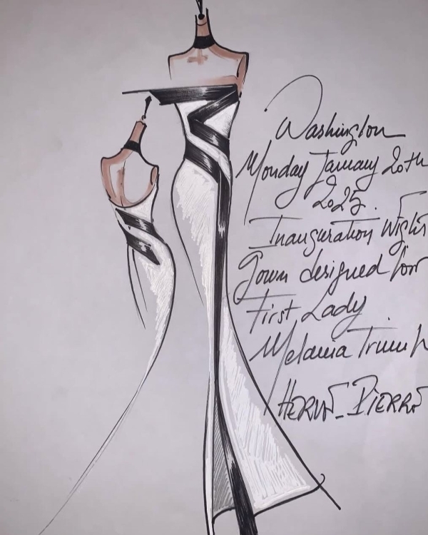 Образ Мелании Трамп на инаугурационном балу —