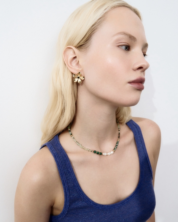 Серьги в форме цветов, как на показе