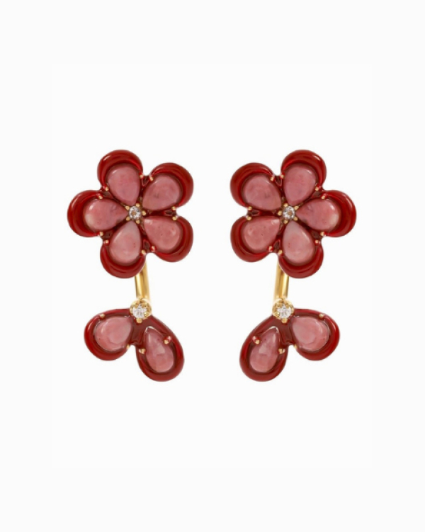 Серьги в форме цветов, как на показе