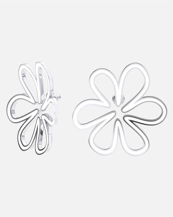 Серьги в форме цветов, как на показе