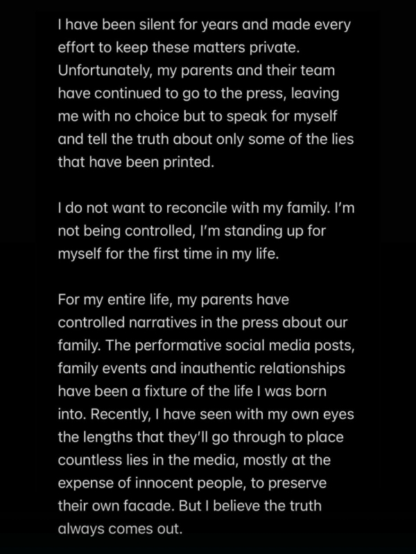 Бруклин Бекхэм впервые прокомментировал конфликт с родителями