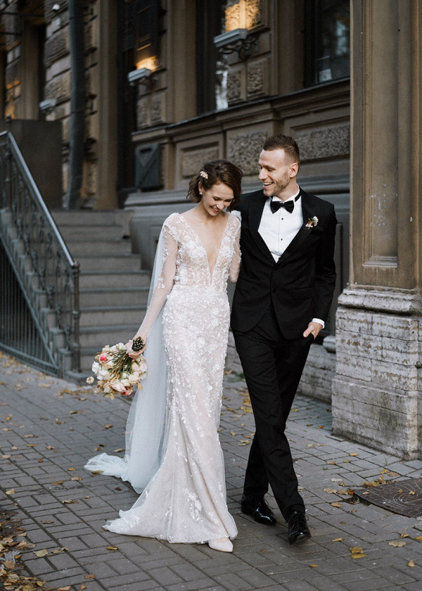 Осенняя свадьба Екатерины и Александра в Петербурге
