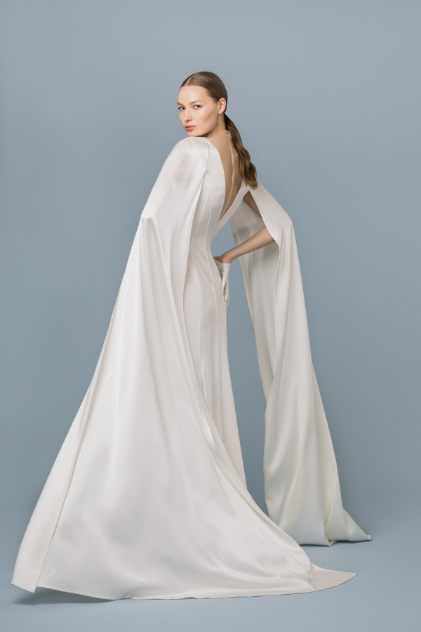 Лаконичные свадебные платья без кружева