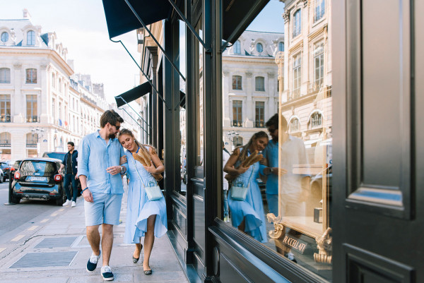 Предсвадебная съемка на улицах Парижа