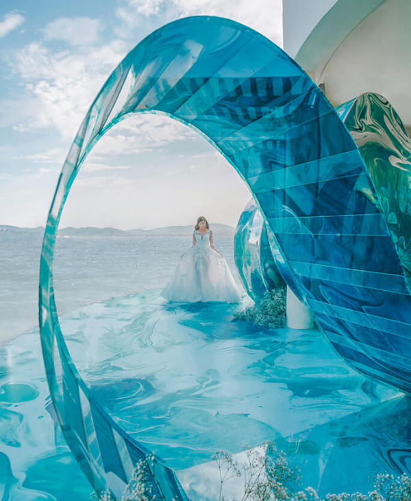 Свадьба в лазурных оттенках, прошедшая во Франции