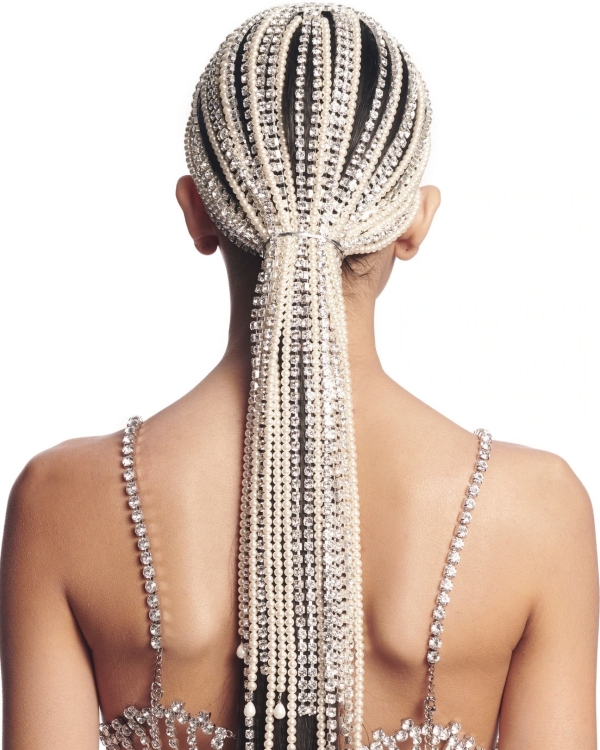 Украшения со стразами и бусинами по длине