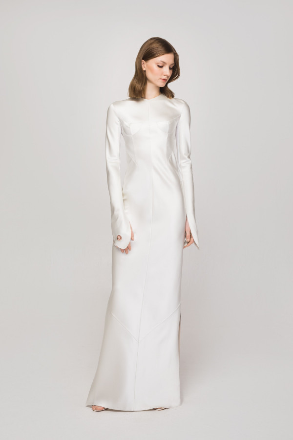 Геометрия как тренд сезона в свадебных платьях