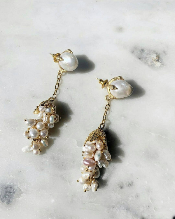 Выбирайте для свадьбы нескучные серьги с жемчугом