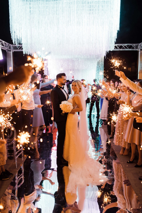 Белоснежная свадьба с хрусталем