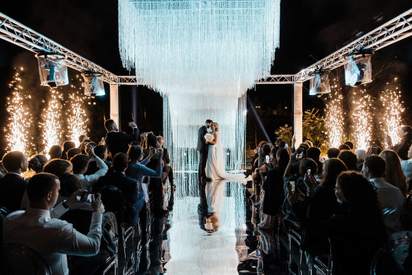 Белоснежная свадьба с хрусталем