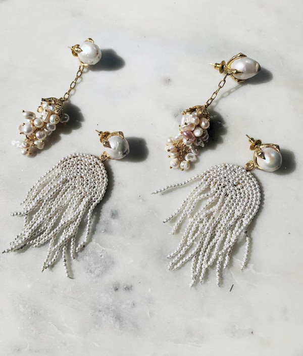 Выбирайте для свадьбы нескучные серьги с жемчугом