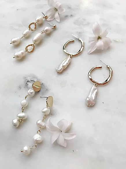 Выбирайте для свадьбы нескучные серьги с жемчугом