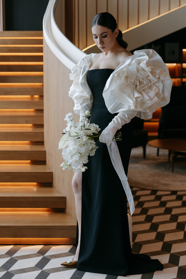 Черно-белая свадьба в модном пространстве Yauza Place