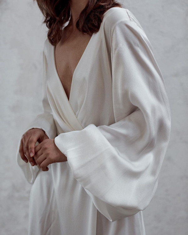 Свадебные платья с объемными рукавами – тренд